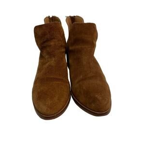 Steve Madden Boots Womens 8M Raisie Brown Suede Leather Back Zip Ankle